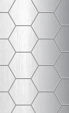Abstract metallic background pattern with hexagons texture - Vector Stock Illustration
