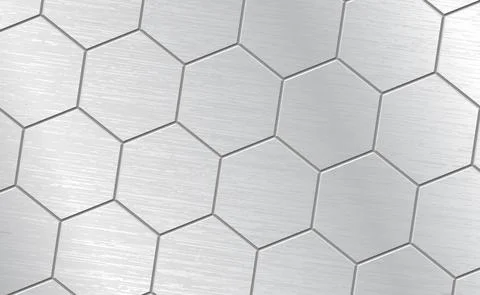 Abstract metallic background pattern with hexagons texture - Vector Stock Illustration