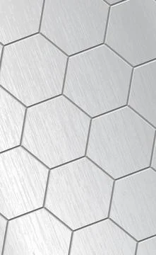 Abstract metallic background pattern with hexagons texture - Vector Stock Illustration
