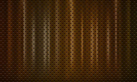 Abstract metallic background with a perforated surface and gradient lighting. Stock Illustration
