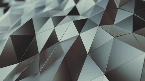 Abstract Metallic Background Random Motion, 3d Loopable Animation 4k Stock Footage 66542896
