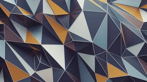 Abstract Metallic Background Random Motion, 3d Loopable Animation 4k Stock Footage