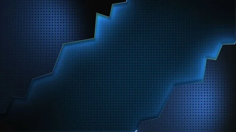 Abstract metallic blue glowing light beam tech design template video loop Stock Footage 122238799