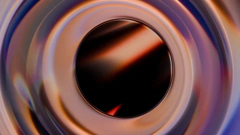 Abstract metallic circular ripples shifting dynamically Stock Footage 338096882