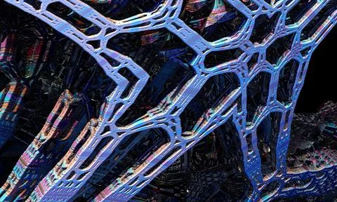 An abstract metallic construction background, 3d rendered Stock Illustration