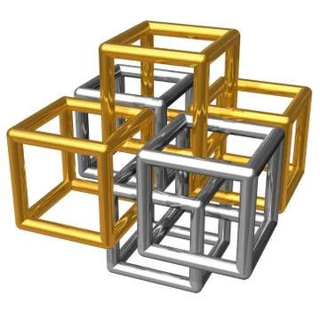 Abstract metallic construction 스톡 일러스트