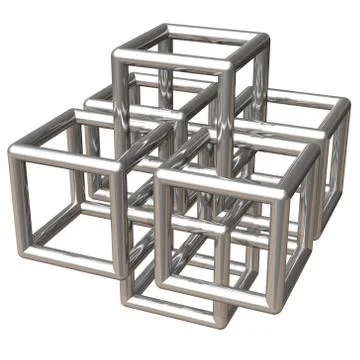 Abstract metallic construction Иллюстрация