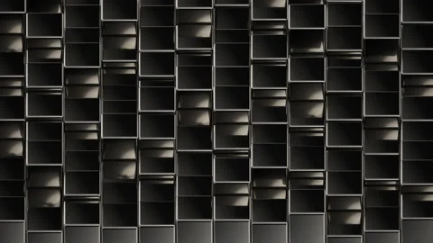 Abstract metallic cubes background pattern wall. 3D Projection Mapping Stock Footage 146310403