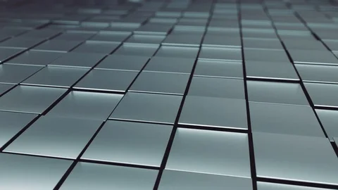 Abstract Metallic Cubes Random Motion, 3d Loopable Animation 4k Stock Footage 71440031