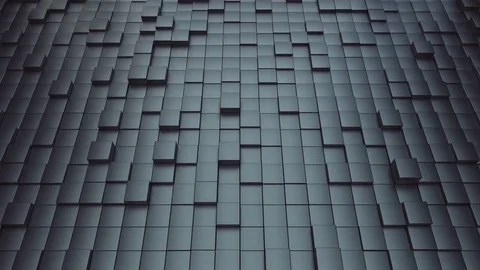 Abstract Metallic Cubes Surface Random Motion, 3d Loopable Animation 4k Stock Footage 74271397