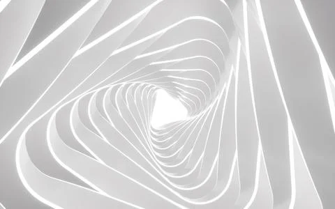 Abstract metallic curve geometry background, 3d rendering. Stock Illustration