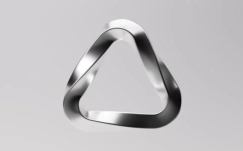 Abstract metallic curve geometry background, 3d rendering. Stock Illustration
