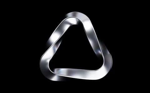 Abstract metallic curve geometry background, 3d rendering. Stock Illustration