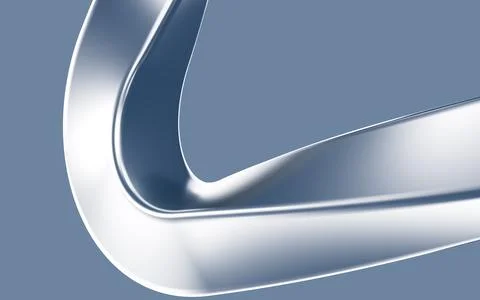 Abstract metallic curve geometry background, 3d rendering. Stock Illustration