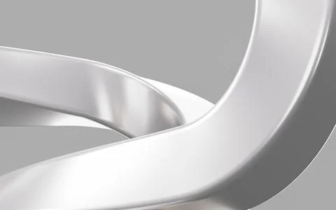 Abstract metallic curve geometry background, 3d rendering. Stock Illustration