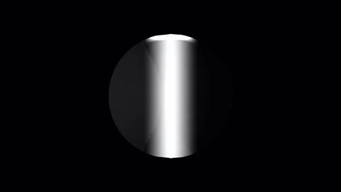 Abstract metallic cylinder rotating against black backdrop with subtle cine.. Stock Footage 343482192