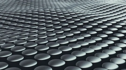Abstract Metallic Cylinders Wave, 3d Loopable Animation 4k Video stock 66544128