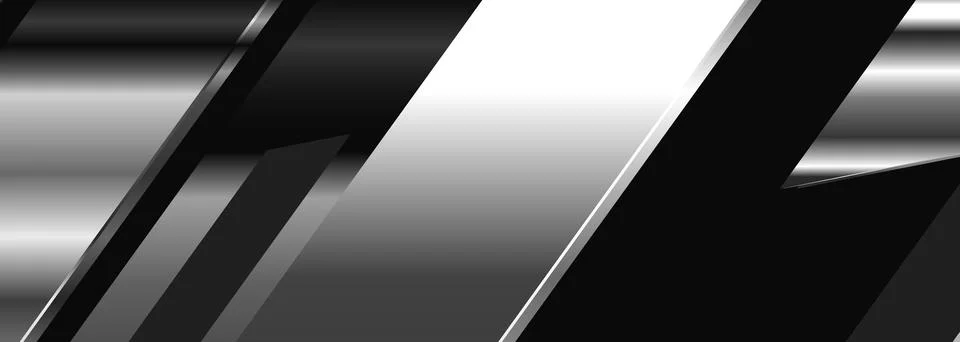 Abstract metallic diagonal background with black and silver gradient geometric Illustrazione stock