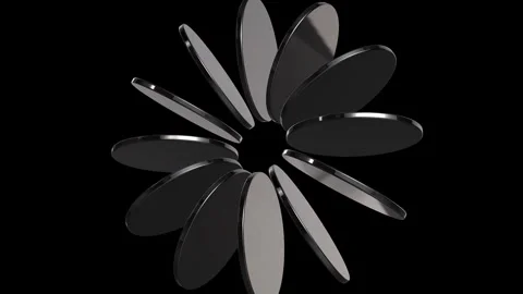 Abstract metallic discs floating in 3 D space with reflective surfaces and .. Video stock 328005781