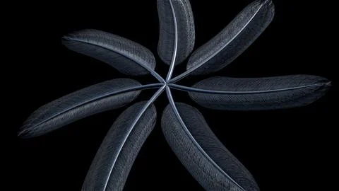 Abstract Metallic feathers 스톡 일러스트