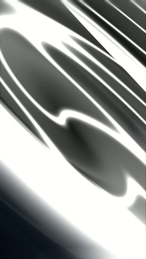 Abstract metallic flow, dark background, motion graphics Stock Footage 345483055
