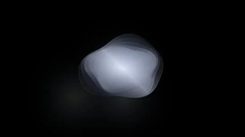 Abstract metallic fluid blob moving gracefully over sleek dark background i.. 스톡 동영상 345731391