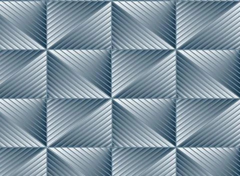 Abstract metallic geometric pattern with symmetrical diagonal lines Illustrazione stock