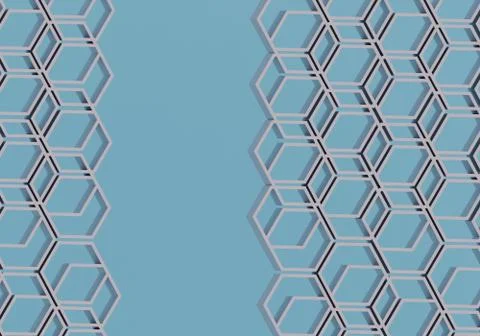Abstract metallic honeycombs Stock Illustration