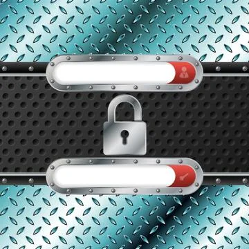 Abstract metallic login screen design Stock Illustration