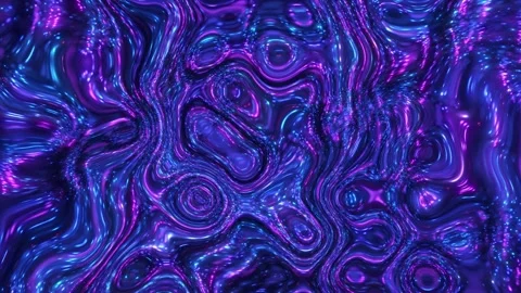 Abstract metallic neon reflective gradient with wave movements Stock Footage 276551527