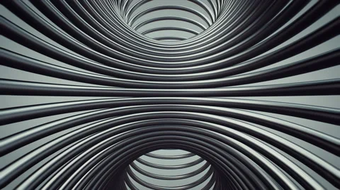 Abstract Metallic Object Rotate, Loopable 3d Animation 4k Stock Footage 64743275