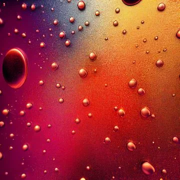 Abstract Metallic Paint Droplets Surface Background Stock Illustration