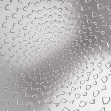 Abstract metallic plate with triangle pattern, 3d render Illustrazione stock