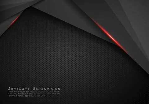 Abstract metallic red black frame layout modern tech design template backgrou Stock Illustration