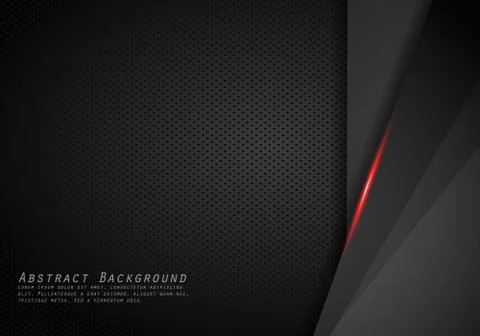 Abstract metallic red black frame layout modern tech design template backgrou Illustrazione stock