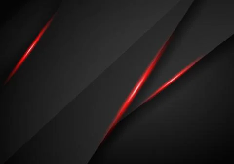 Abstract metallic red black frame layout modern tech design template backgrou Stock Illustration