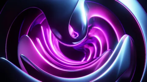 Abstract Metallic Rotating Shapes Background Loop Stock Footage 223790512
