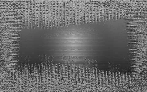 Abstract metallic silver border frame Stock Illustration