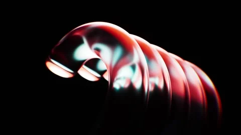 Abstract metallic spiral motion background with holographic reflections and.. Stock Footage 328335021