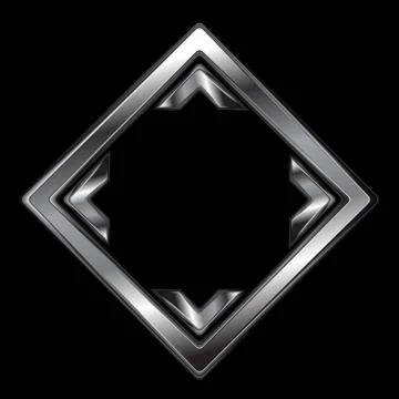 Abstract metallic square shape. Vector logo eps 10 Abstract metallic squar... 스톡 사진