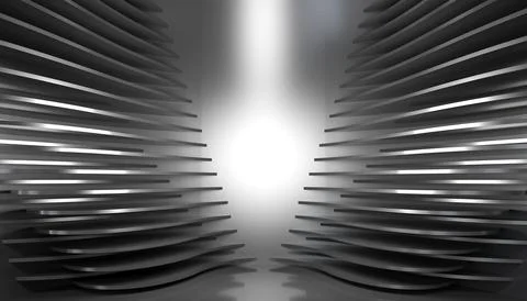 Abstract metallic studio pedestal background. 3d render 스톡 일러스트