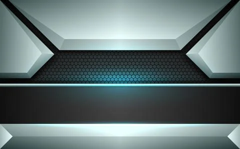 Abstract metallic technology surface background for game backdrop Stock Illustration