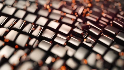 Abstract Metallic Texture with Glowing Particles Stock Footage 284742000