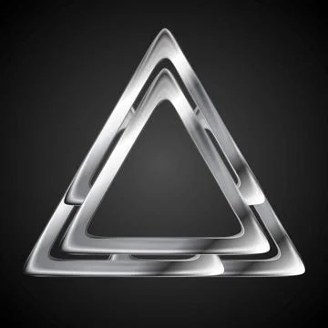 Abstract metallic triangle logo design template Abstract metallic triangle... 스톡 사진