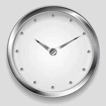 Abstract metallic vector clock design Abstract metallic clock design. Vect... Stock Photos