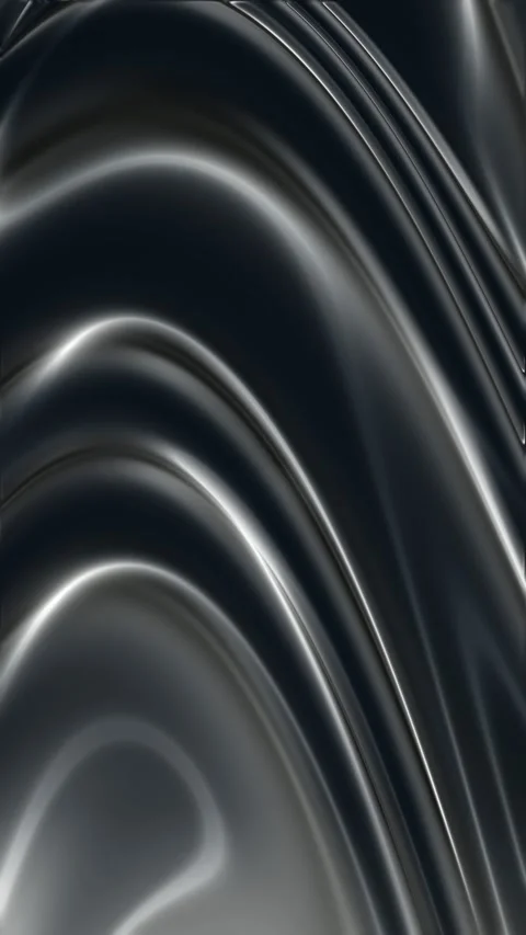 Abstract metallic waves in a liquid chrome style, futuristic background concept Stock Footage 343231999