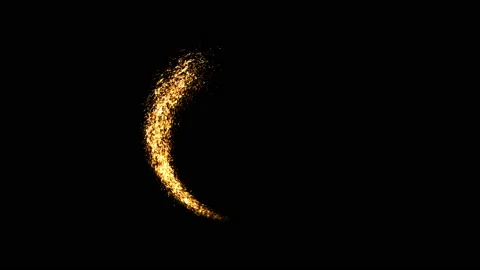 Abstract meteor going around with appearance and disappearance. Видео 97938201