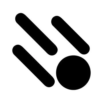 Abstract Meteor Logo. Concept of speed, movement, and dynamics. Stock Illustration