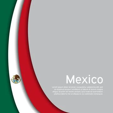 Abstract mexico flag. Creative background. State mexican patriotic cover Stock Illustration