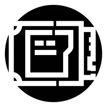 Abstract microchip circuit board core technology icon 스톡 일러스트